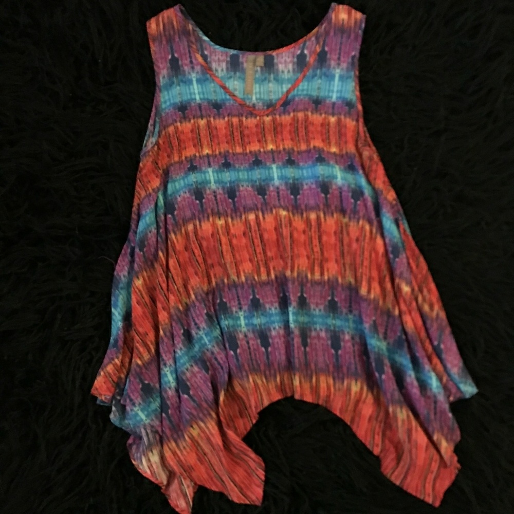 Bohiemian multi color tank top
